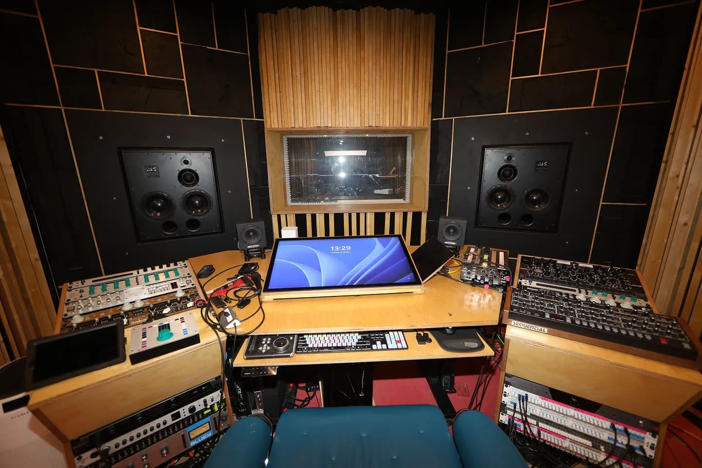 Baketown Studio control room with mixing console